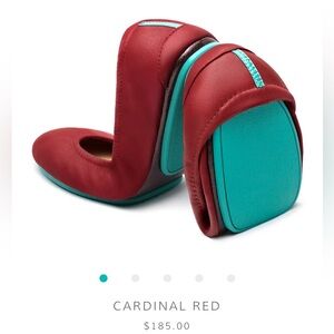 Tieks size 8 in cardinal red, good condition